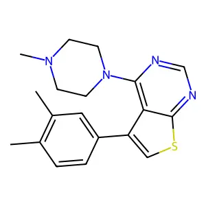 5-(3,4-Dimethylphenyl)-4-(4-methylpiperazin-1-yl)thieno[2,3-d]pyrimidine structure