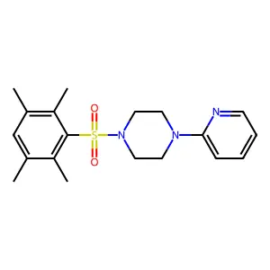 1-(Pyridin-2-yl)-4-((2,3,5,6-tetramethylphenyl)sulfonyl)piperazine structure