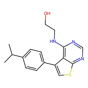 2-((5-(4-Isopropylphenyl)thieno[2,3-d]pyrimidin-4-yl)amino)ethanol structure
