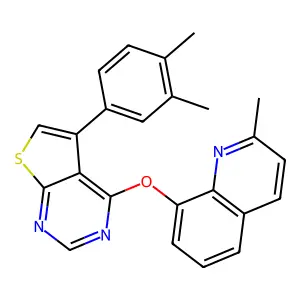 5-(3,4-Dimethylphenyl)-4-((2-methylquinolin-8-yl)oxy)thieno[2,3-d]pyrimidine structure