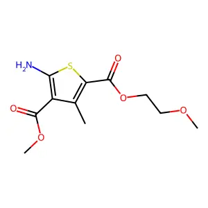 2-(2-Methoxyethyl) 4-methyl 5-amino-3-methylthiophene-2,4-dicarboxylate structure