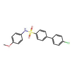 4'-chloro-N-(4-methoxyphenyl)-[1,1'-biphenyl]-4-sulfonamide structure