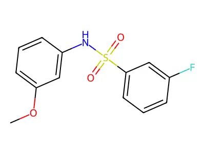 3-fluoro-N-(3-methoxyphenyl)benzenesulfonamide structure