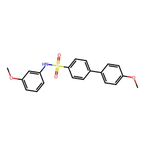 4'-methoxy-N-(3-methoxyphenyl)-[1,1'-biphenyl]-4-sulfonamide structure