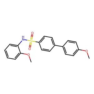 4'-methoxy-N-(2-methoxyphenyl)-[1,1'-biphenyl]-4-sulfonamide structure