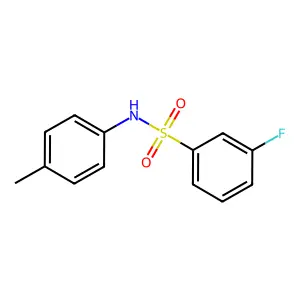 3-fluoro-N-(4-methylphenyl)benzenesulfonamide structure