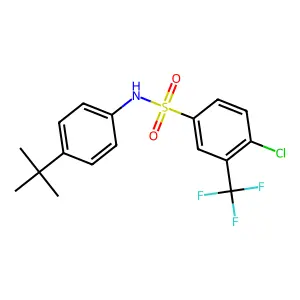 N-(4-tert-butylphenyl)-4-chloro-3-(trifluoromethyl)benzene-1-sulfonamide structure