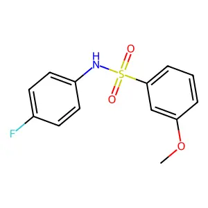 N-(4-fluorophenyl)-3-methoxybenzenesulfonamide structure
