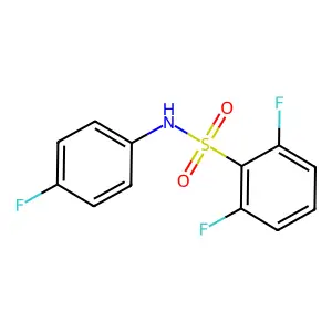 2,6-difluoro-N-(4-fluorophenyl)benzenesulfonamide structure