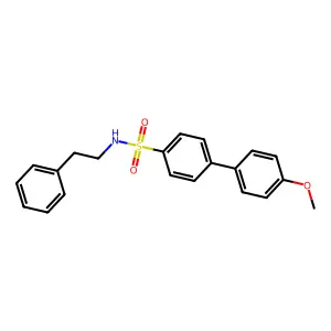 4'-methoxy-N-phenethyl-[1,1'-biphenyl]-4-sulfonamide structure