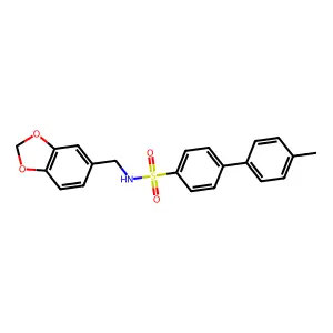 N-(1,3-benzodioxol-5-ylmethyl)-4-(4-methylphenyl)benzenesulfonamide structure