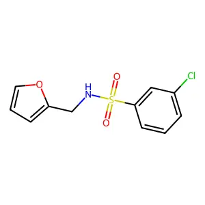 3-chloro-N-(furan-2-ylmethyl)benzenesulfonamide structure