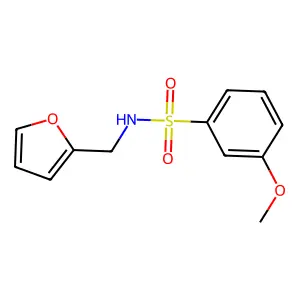 N-(furan-2-ylmethyl)-3-methoxybenzenesulfonamide structure