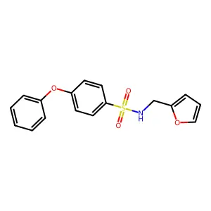 N-(furan-2-ylmethyl)-4-phenoxybenzenesulfonamide structure