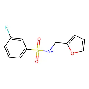 3-fluoro-N-(furan-2-ylmethyl)benzenesulfonamide structure