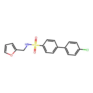 4-(4-chlorophenyl)-N-(furan-2-ylmethyl)benzenesulfonamide structure