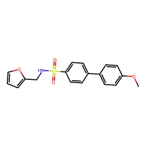 N-[(furan-2-yl)methyl]-4'-methoxy-[1,1'-biphenyl]-4-sulfonamide structure
