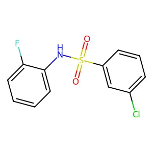 3-chloro-N-(2-fluorophenyl)benzenesulfonamide structure