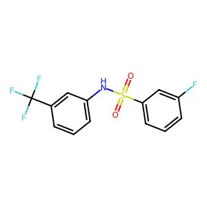 3-fluoro-N-[3-(trifluoromethyl)phenyl]benzenesulfonamide structure