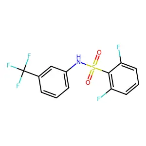 2,6-difluoro-N-[3-(trifluoromethyl)phenyl]benzene-1-sulfonamide structure