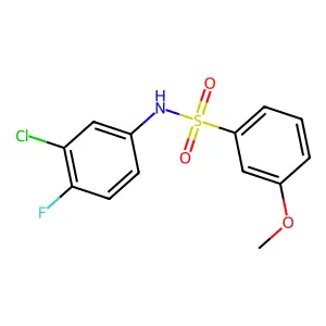 N-(3-chloro-4-fluorophenyl)-3-methoxybenzenesulfonamide structure