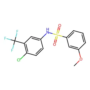 N-(4-chloro-3-(trifluoromethyl)phenyl)-3-methoxybenzenesulfonamide structure