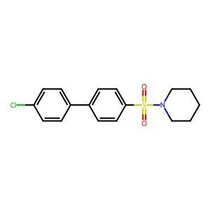 1-({4'-Chloro-[1,1'-biphenyl]-4-yl}sulfonyl)piperidine structure