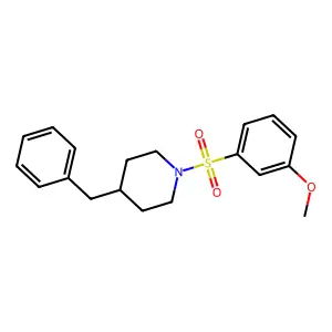 4-Benzyl-1-(3-methoxyphenyl)sulfonylpiperidine structure