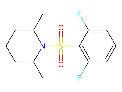1-((2,6-Difluorophenyl)sulfonyl)-2,6-dimethylpiperidine structure