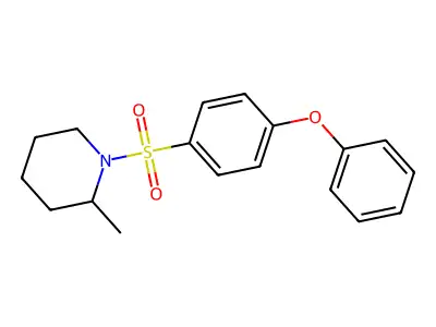 2-Methyl-1-(4-phenoxyphenyl)sulfonylpiperidine structure