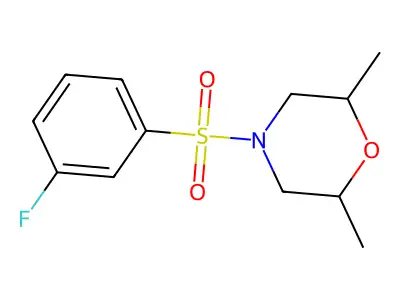 4-(3-Fluorobenzenesulfonyl)-2,6-dimethylmorpholine structure