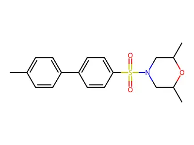 2,6-Dimethyl-4-[4-(4-methylphenyl)phenyl]sulfonylmorpholine structure