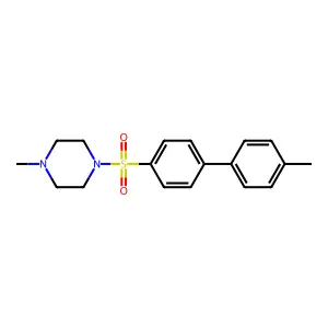 1-Methyl-4-({4'-methyl-[1,1'-biphenyl]-4-yl}sulfonyl)piperazine structure