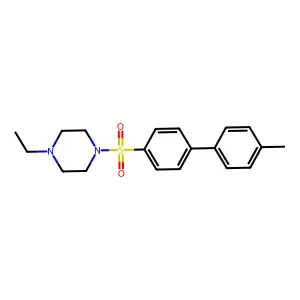 1-Ethyl-4-({4'-methyl-[1,1'-biphenyl]-4-yl}sulfonyl)piperazine structure