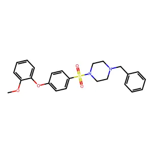 1-Benzyl-4-[4-(2-methoxyphenoxy)benzenesulfonyl]piperazine structure