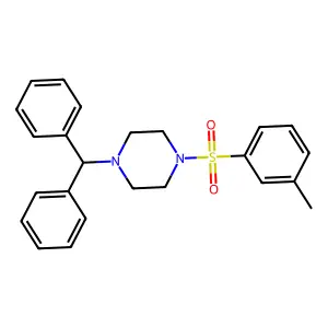 1-(Diphenylmethyl)-4-(3-methylbenzenesulfonyl)piperazine structure
