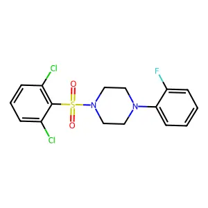 1-(2,6-Dichlorobenzenesulfonyl)-4-(2-fluorophenyl)piperazine structure
