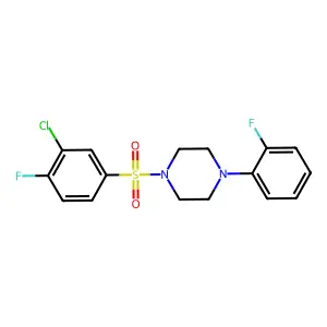 1-(3-Chloro-4-fluorobenzenesulfonyl)-4-(2-fluorophenyl)piperazine structure