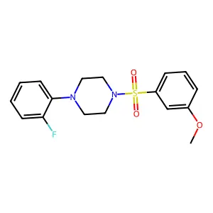 1-(2-Fluorophenyl)-4-(3-methoxybenzenesulfonyl)piperazine structure