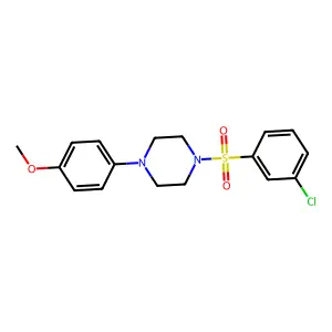 1-(3-Chlorobenzenesulfonyl)-4-(4-methoxyphenyl)piperazine structure
