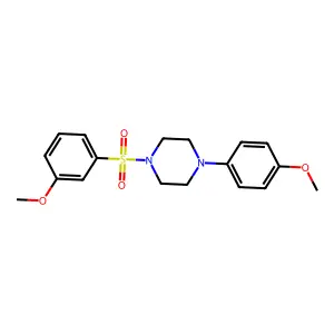 1-(4-Methoxyphenyl)-4-(3-methoxyphenyl)sulfonylpiperazine structure