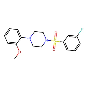 1-((3-Fluorophenyl)sulfonyl)-4-(2-methoxyphenyl)piperazine structure