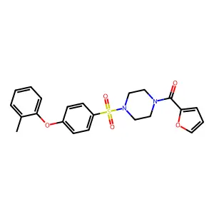 1-(2-Furoyl)-4-{[4-(2-methylphenoxy)phenyl]sulfonyl}piperazine structure