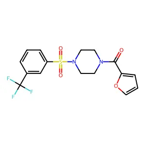1-(2-Furoyl)-4-{[3-(trifluoromethyl)phenyl]sulfonyl}piperazine structure