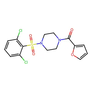 1-[(2,6-Dichlorophenyl)sulfonyl]-4-(2-furoyl)piperazine structure