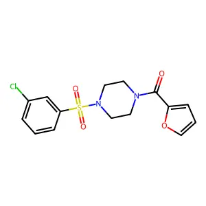 1-[(3-Chlorophenyl)sulfonyl]-4-(2-furoyl)piperazine structure