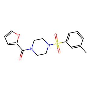 Furan-2-yl(4-(m-tolylsulfonyl)piperazin-1-yl)methanone structure