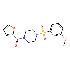 Furan-2-yl-[4-(3-methoxyphenyl)sulfonylpiperazin-1-yl]methanone structure