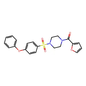 2-Furanyl-[4-(4-phenoxyphenyl)sulfonyl-1-piperazinyl]methanone structure