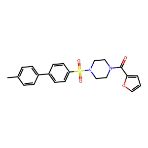 Furan-2-yl-[4-[4-(4-methylphenyl)phenyl]sulfonylpiperazin-1-yl]methanone structure